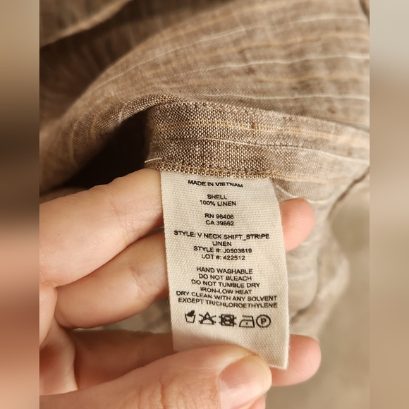 Theory Linen Shift Dress, Brown, size 2 - Picture 8 of 9